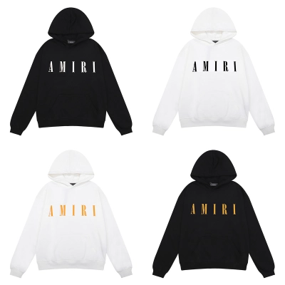 AMIRI Core Logo Hoodie #9201 Black/White 01