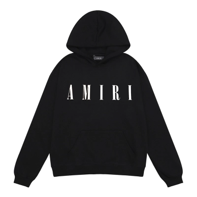 AMIRI Core Logo Hoodie #9201 Black/White 02