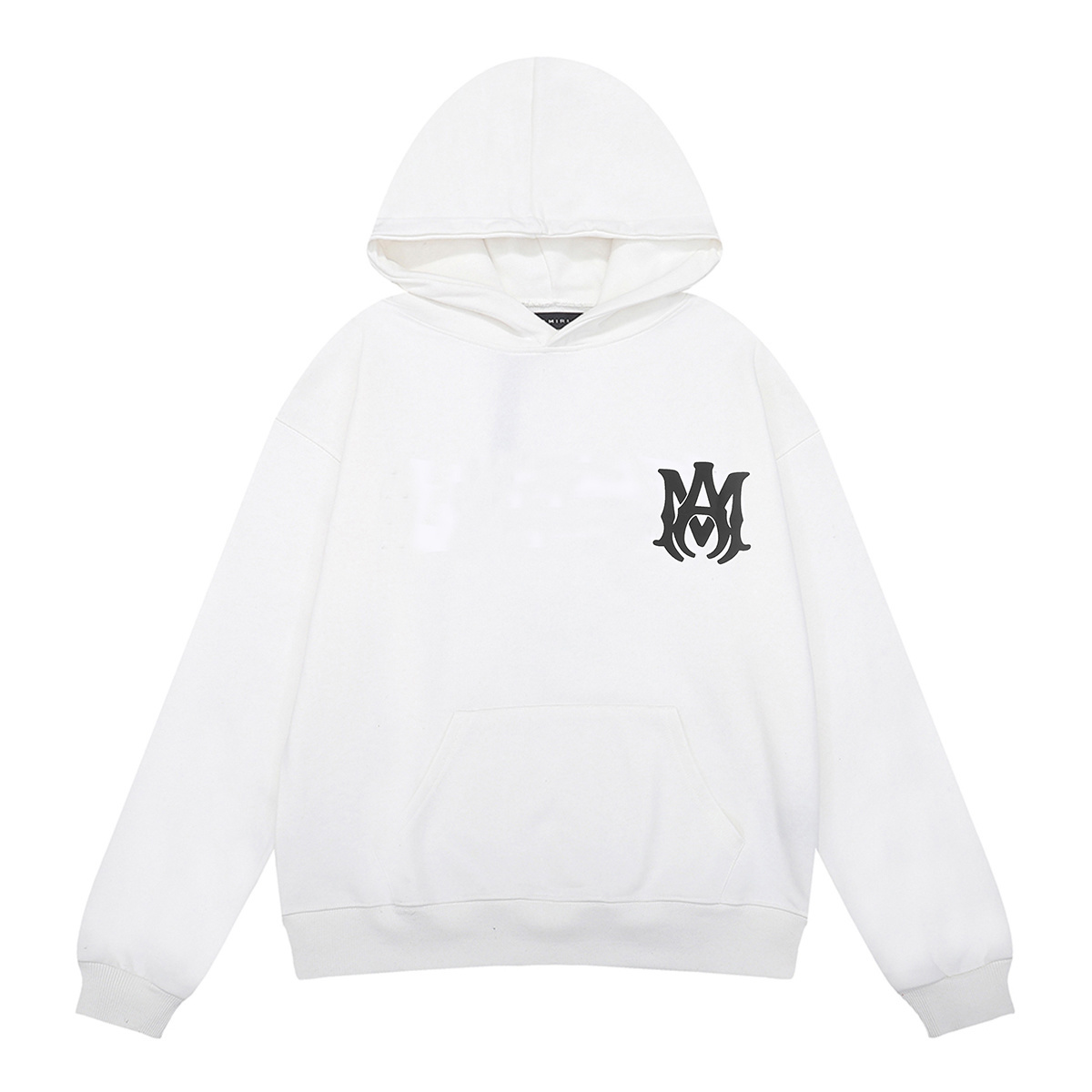 AMIRI M.A. Logo Embroidered Hoodie #9220 Black/White