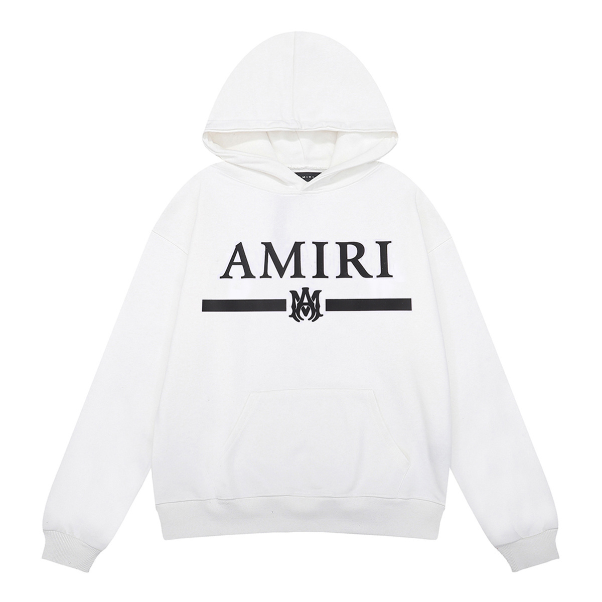 AMIRI Ma Bar Logo Hoodie #9221 Black/White