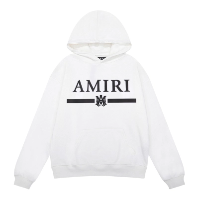 AMIRI Ma Bar Logo Hoodie #9221 Black/White 02