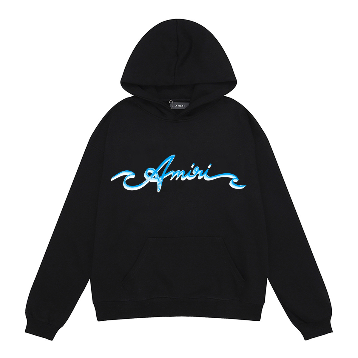 AMIRI Wave Logo Hoodie #9281 Black/White