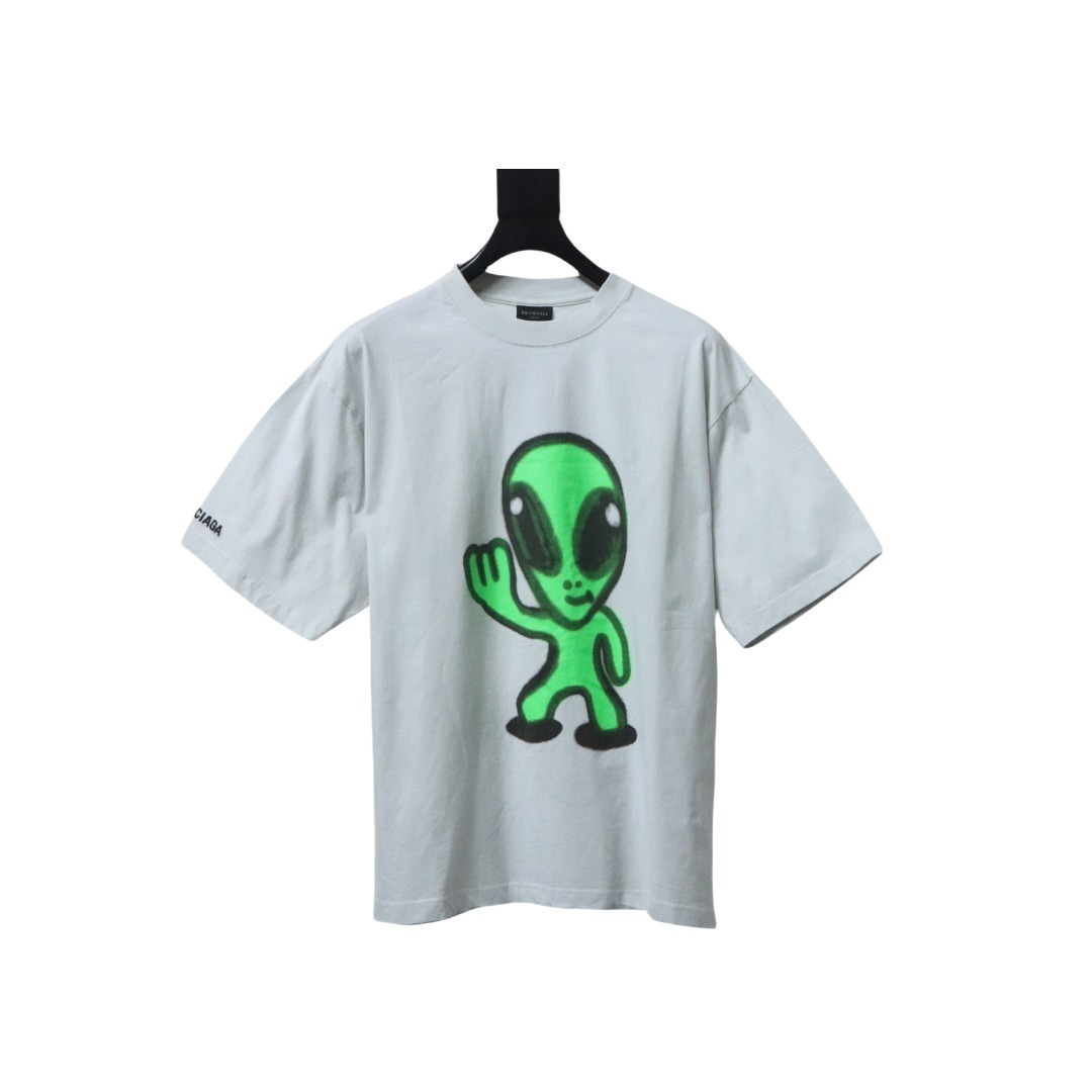 Balenciaga Cotton Alien T-Shirt White