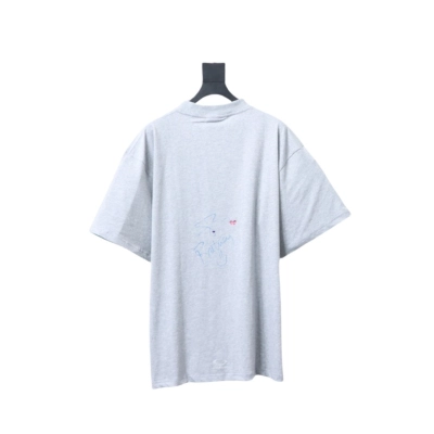 Balenciaga Music Britney Spears Series T-shirt Light Grey & Pink 02