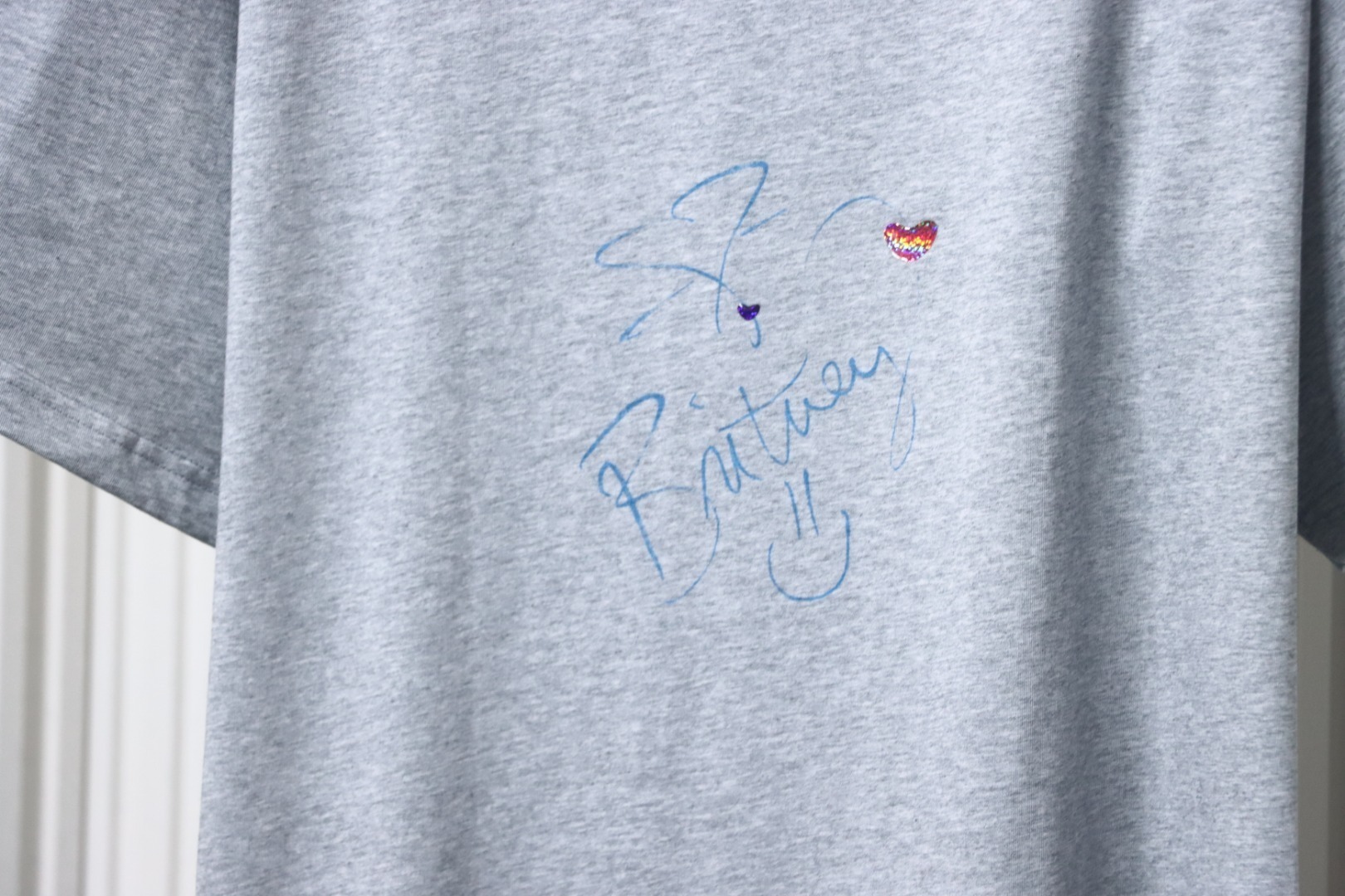 Balenciaga Music Britney Spears Series T-shirt Light Grey & Pink