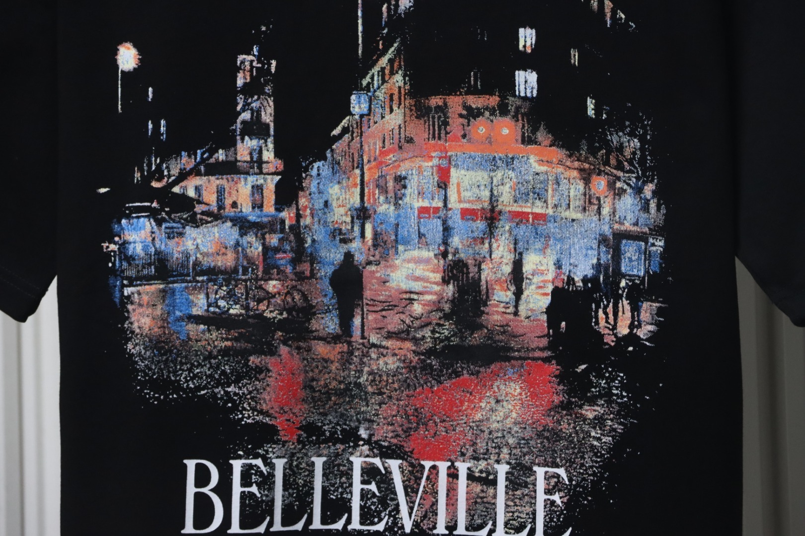 Balenciaga Night Scene Print T-shirt Black