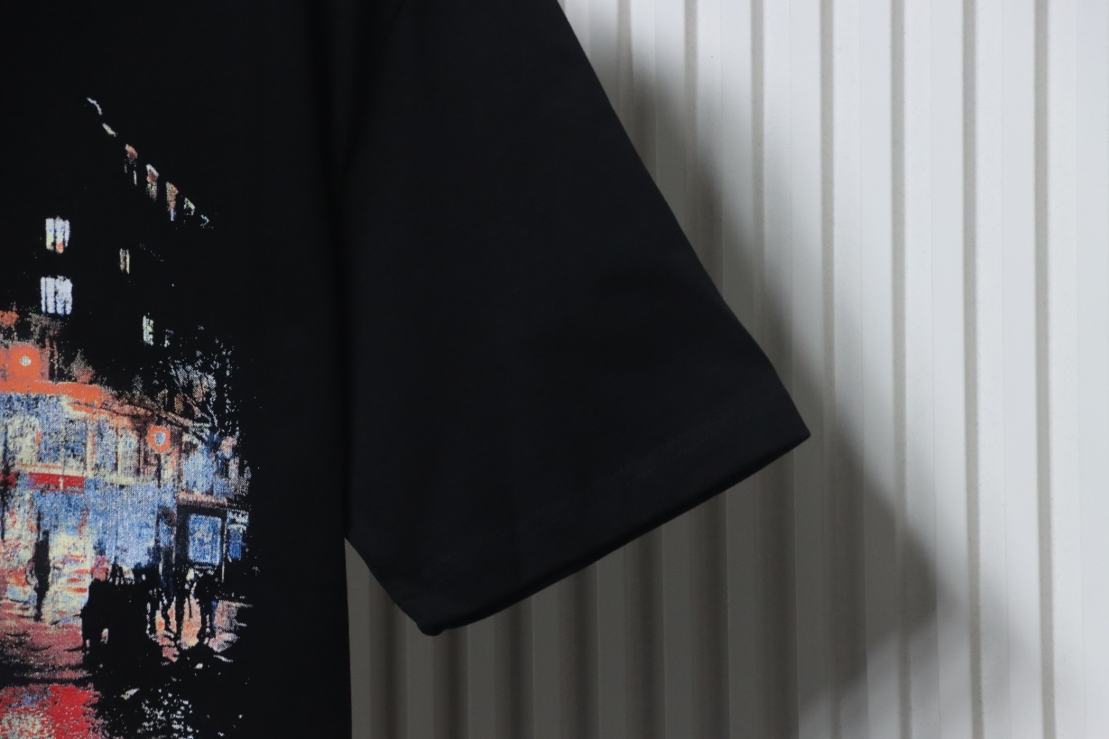 Balenciaga Night Scene Print T-shirt Black