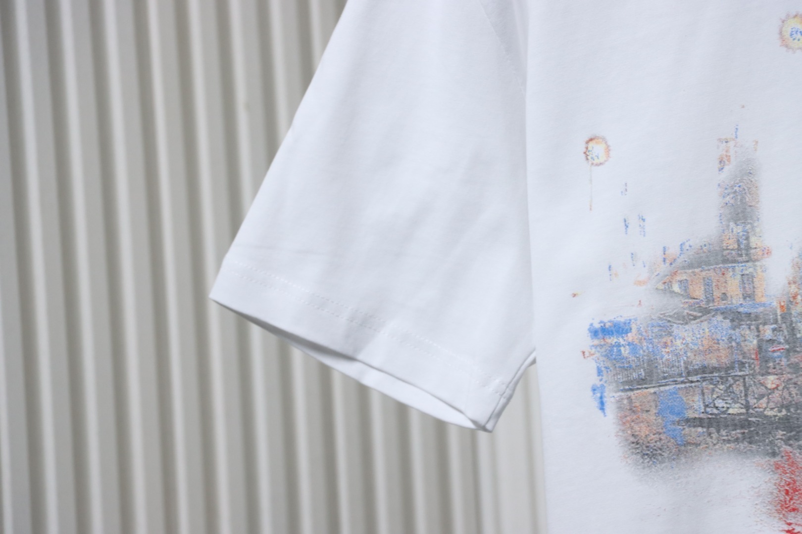 Balenciaga Night Scene Print T-shirt White