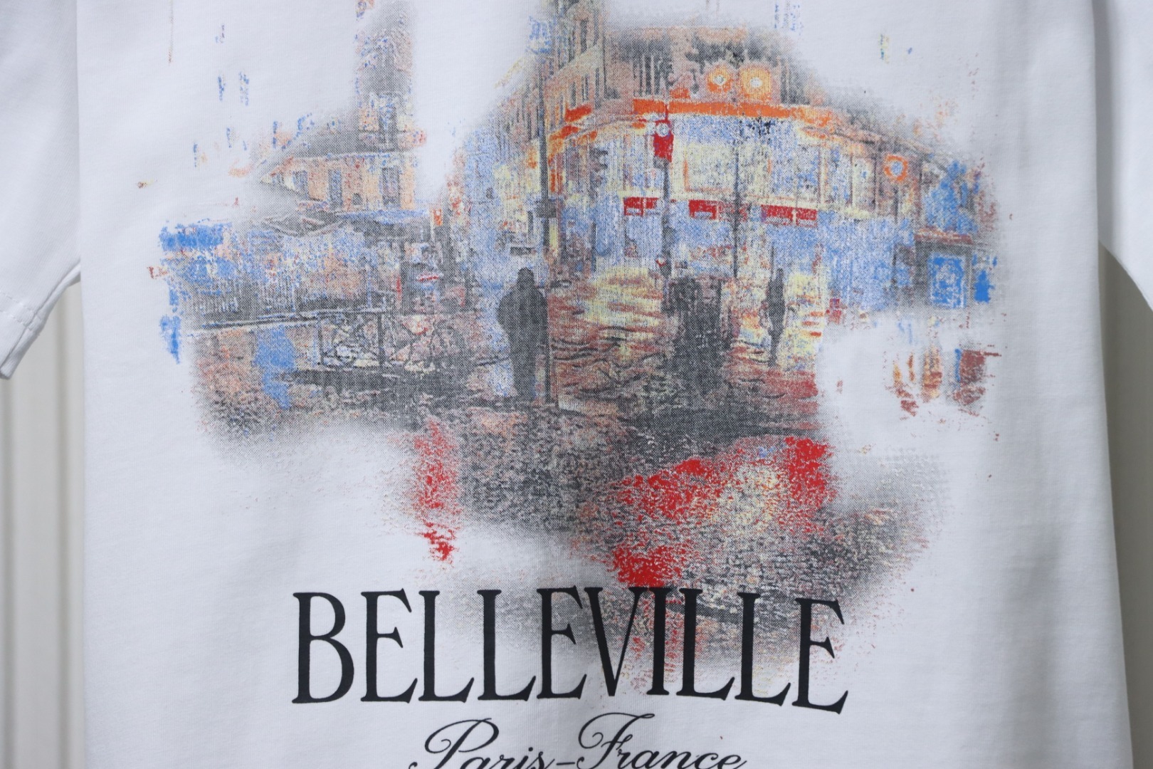 Balenciaga Night Scene Print T-shirt White