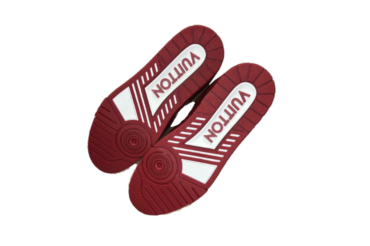 Louis Vuitton Trainer White Red Diamond