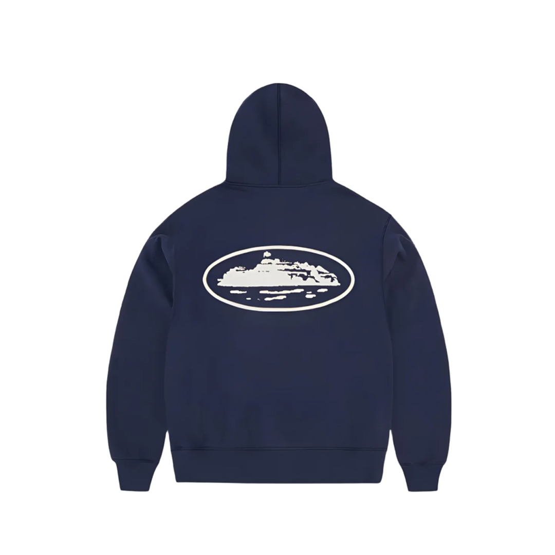 Corteiz x Island Puff Print Zip Hoodie 'Navy'
