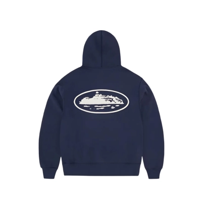 Corteiz x Island Puff Print Zip Hoodie 'Navy' 02