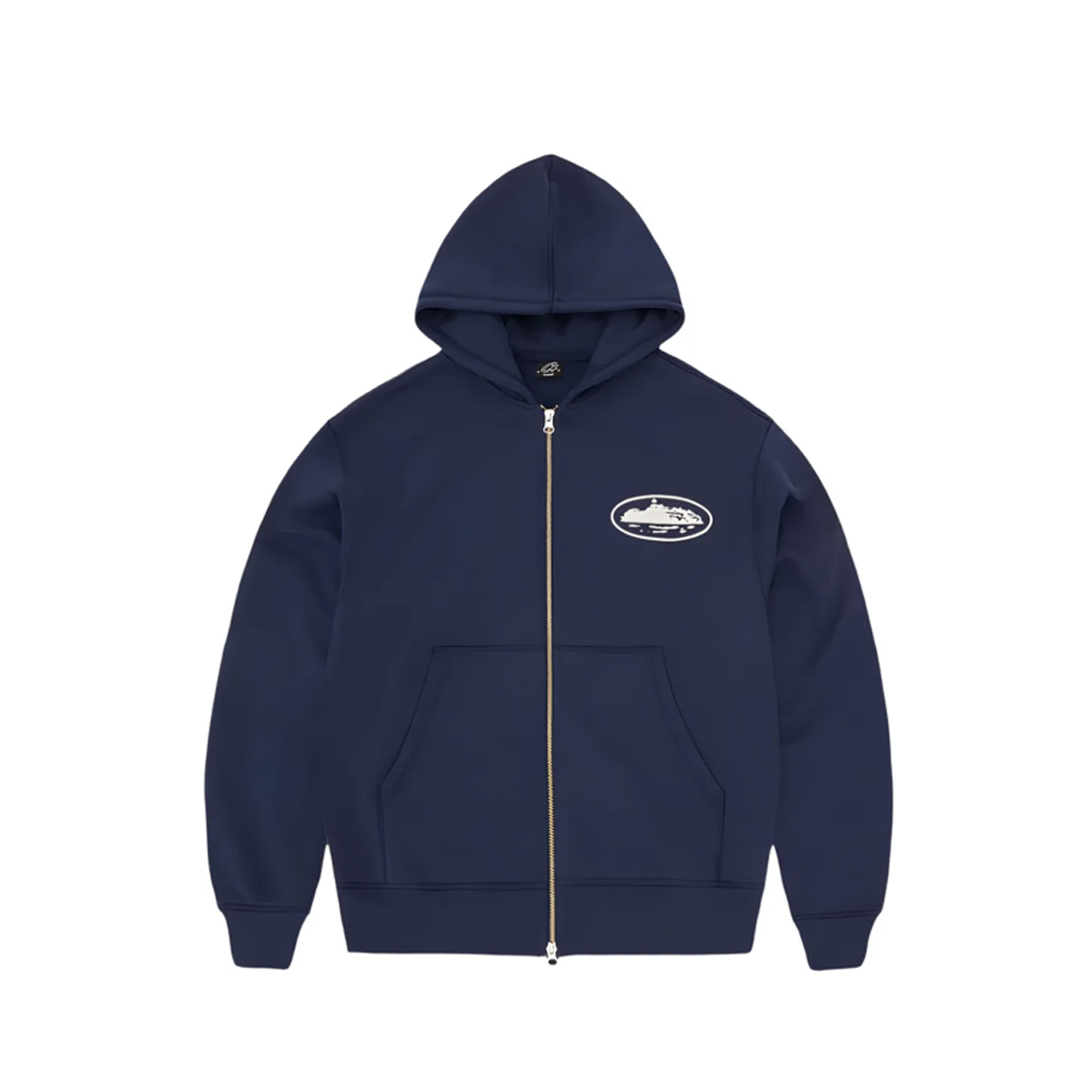 Corteiz x Island Puff Print Zip Hoodie 'Navy'
