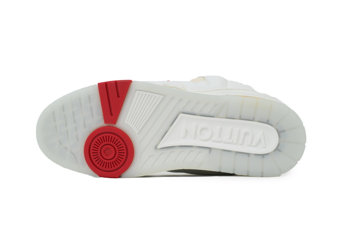 Louis Vuitton LV Skate Sneaker White And Red Flowers