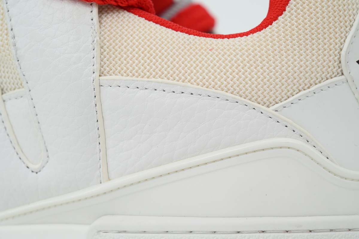 Louis Vuitton LV Skate Sneaker White And Red Flowers