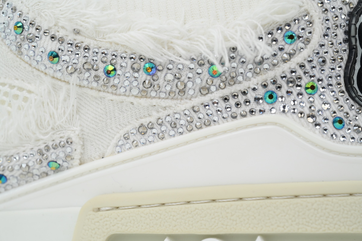 Louis Vuitton LV Skate Sneaker Silver White Diamond