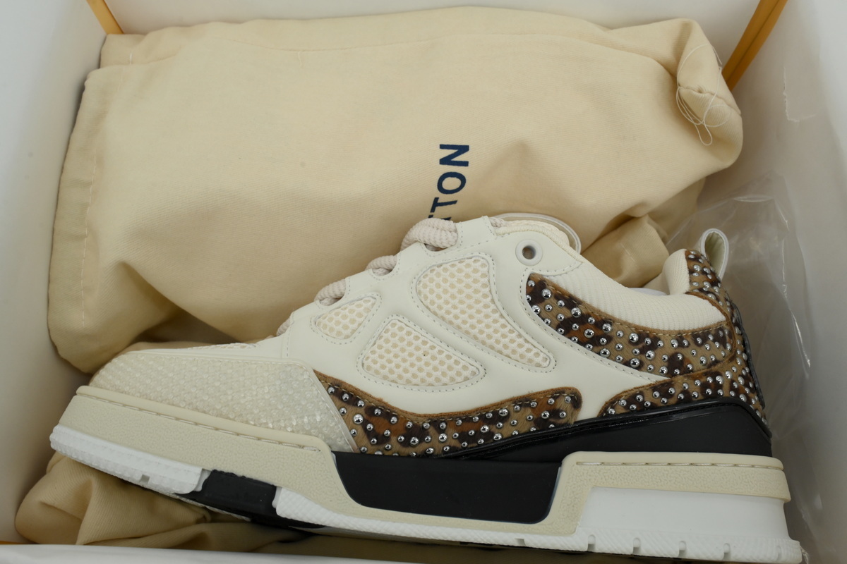 Louis Vuitton LV Skate Sneaker White Coffee Diamond