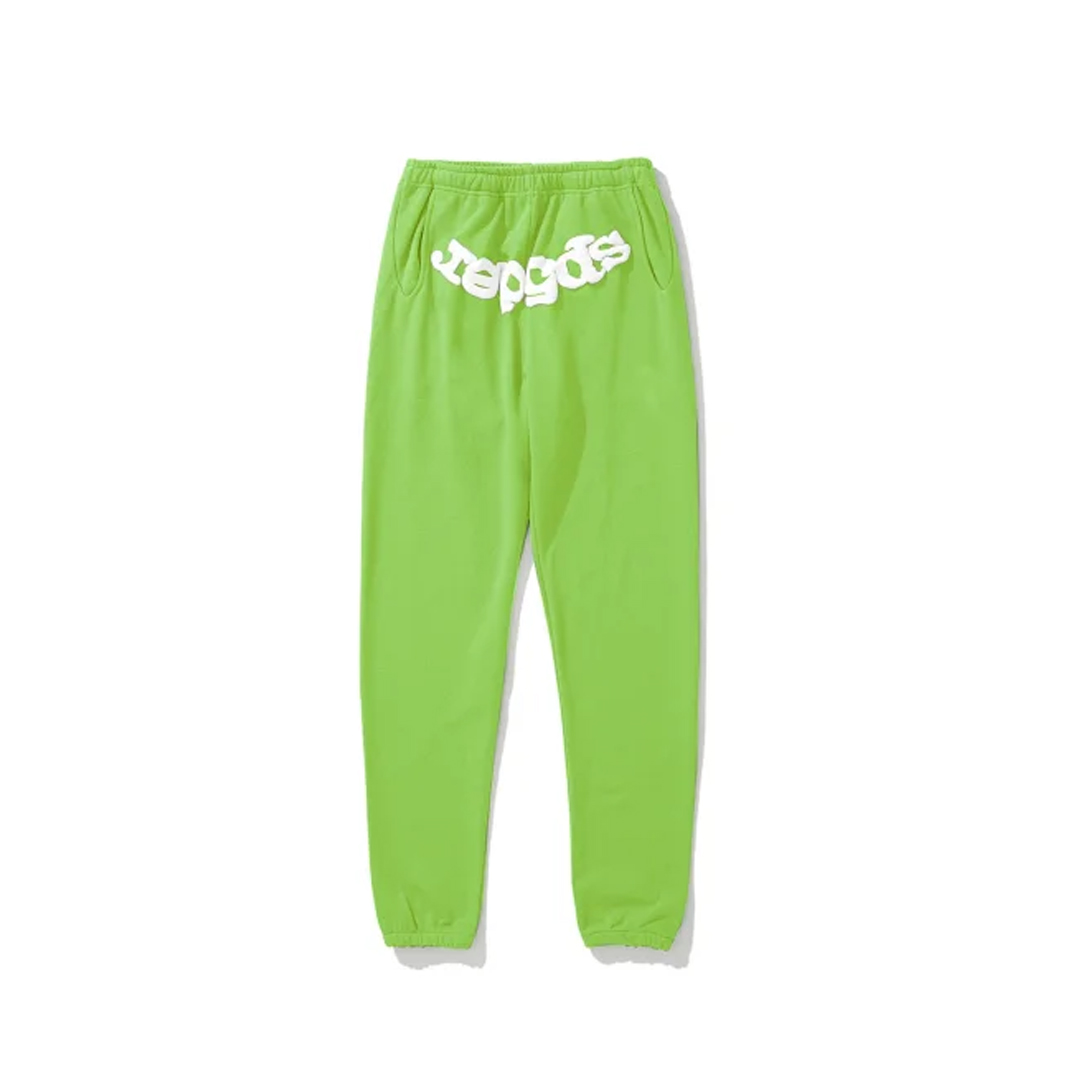 Sp5der Web Hoodie/Sweatpant Set Green
