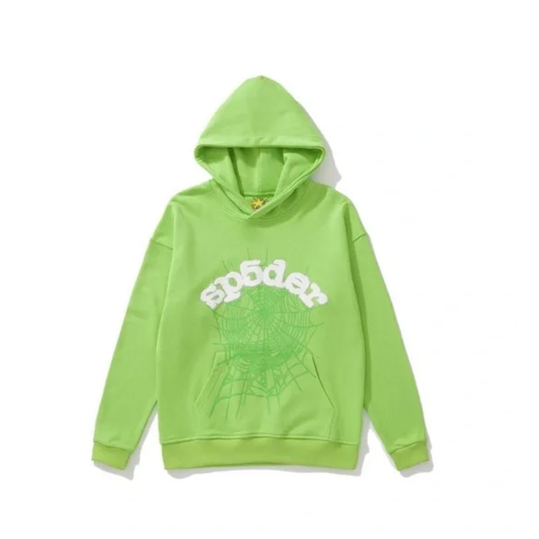 Sp5der Web Hoodie/Sweatpant Set Green
