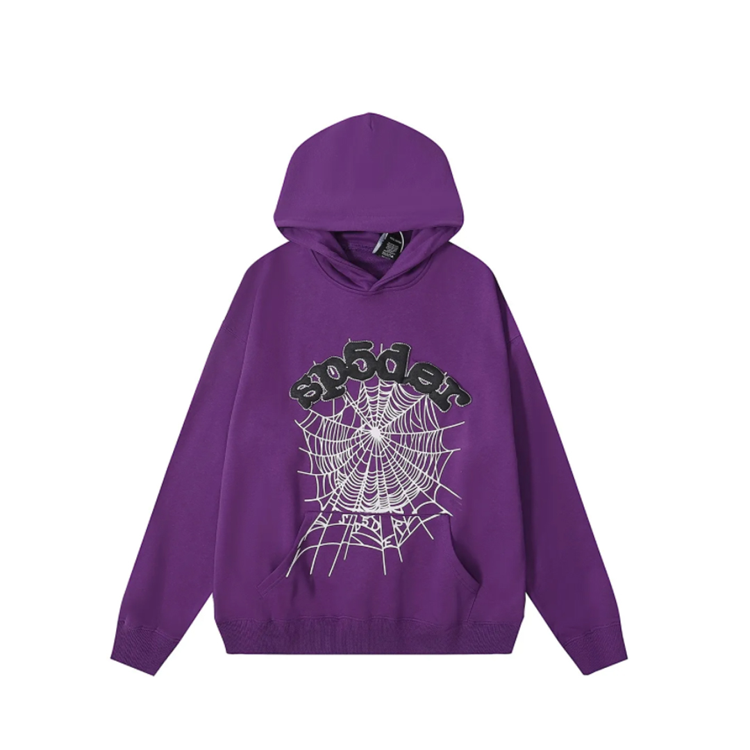 Sp5der Web Hoodie/Sweatpant Set Grape