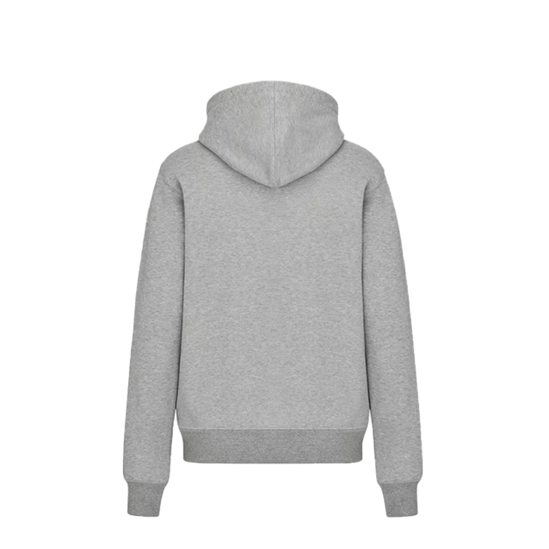 Dior CD Icon Hooded Sweatshirt Gray Cotton Fleece
