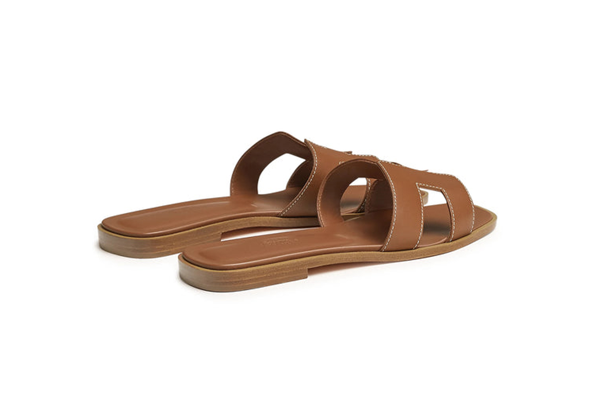  Hermes Oran Sandal Gold Box Calfskin Leather