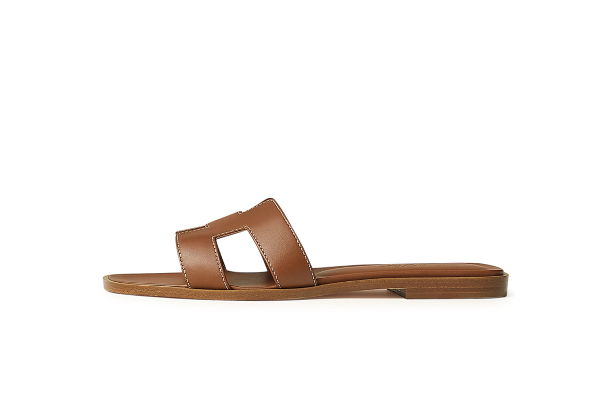  Hermes Oran Sandal Gold Box Calfskin Leather