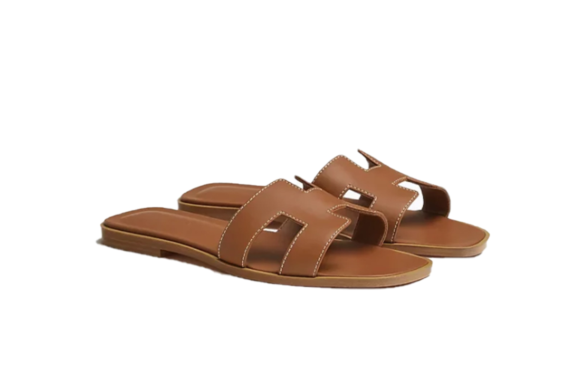  Hermes Oran Sandal Gold Box Calfskin Leather