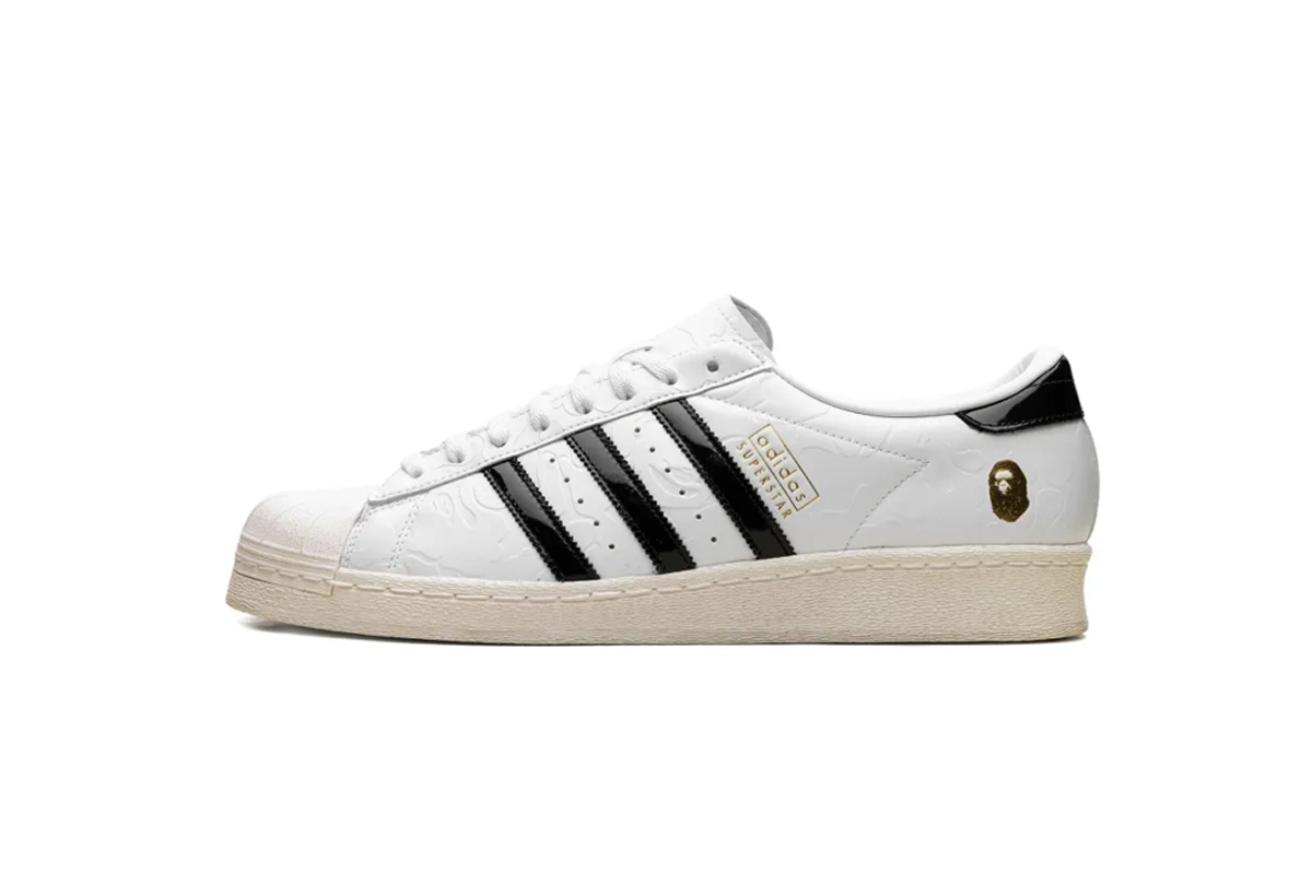 Adidas x A Bathing Ape Superstar Vintage White Black 