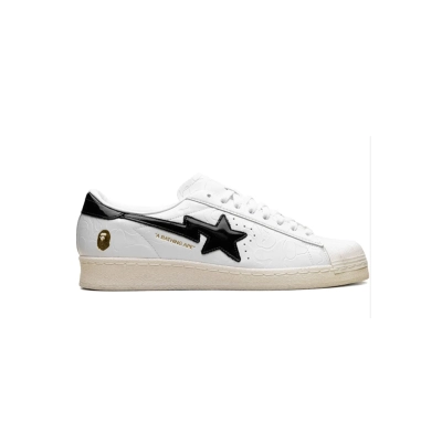 Adidas x A Bathing Ape Superstar Vintage White Black  02