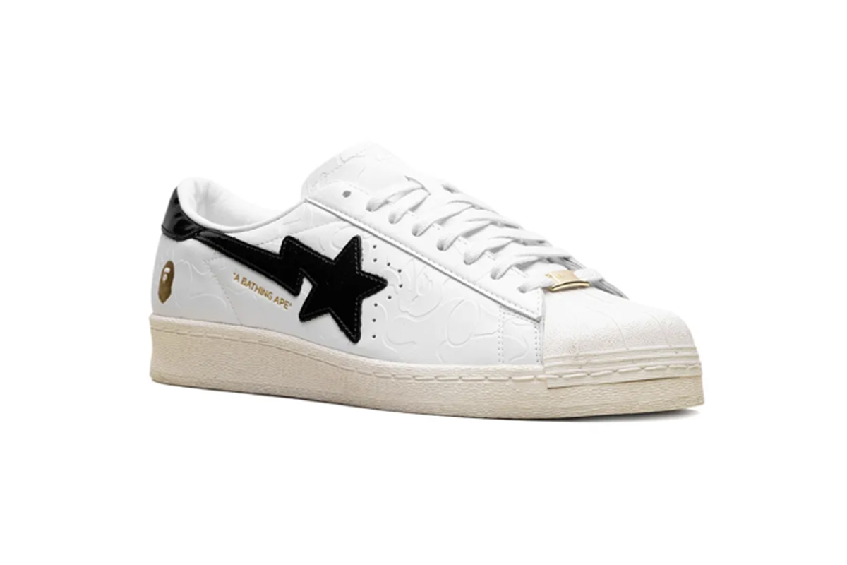 Adidas x A Bathing Ape Superstar Vintage White Black 