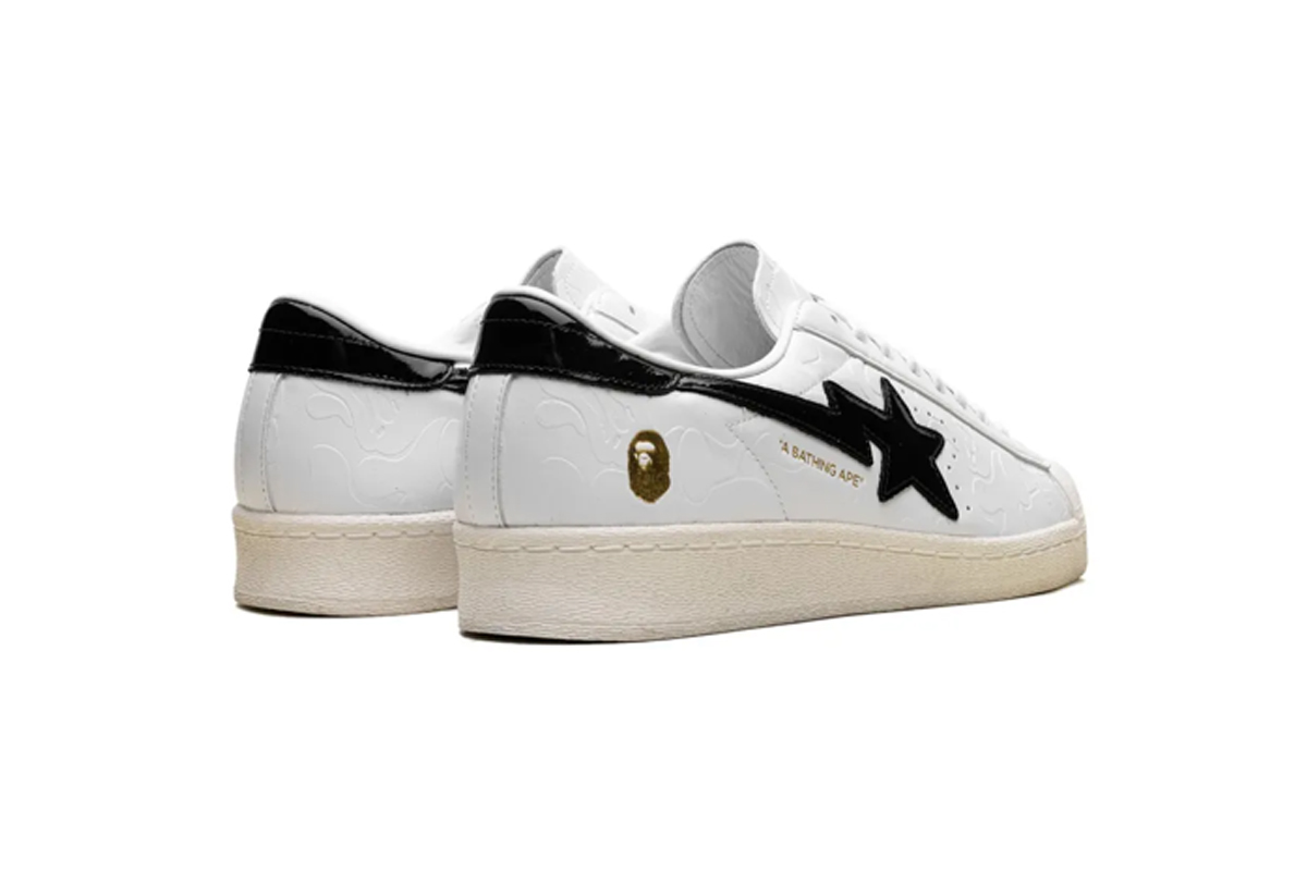 Adidas x A Bathing Ape Superstar Vintage White Black 