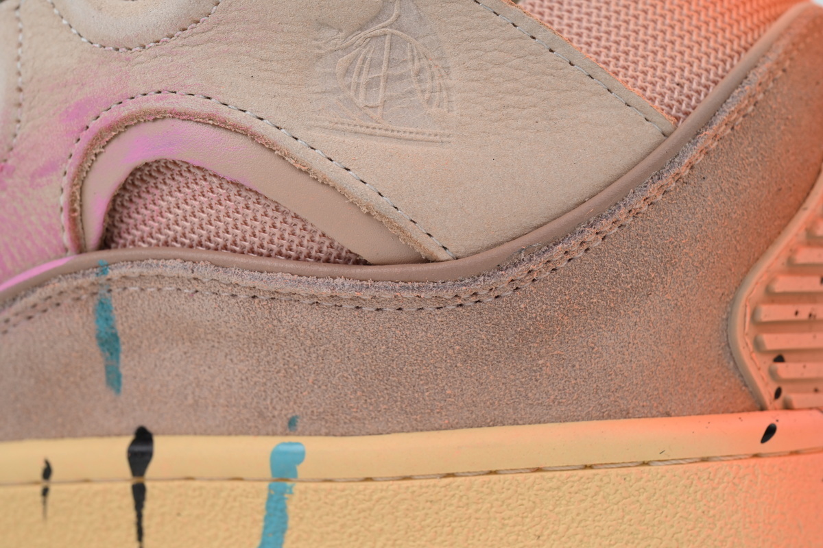 Lanvin Leather Curb x Gallery Dept Sneakers Paint Drip Pale Pink