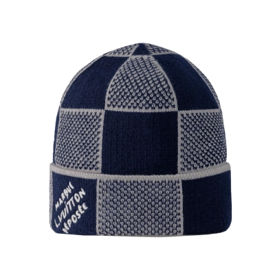 Louis Vuitton Damier Heritage Beanie Navy Blue M90842 01