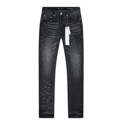 Purple Brand Jeans Cross-Embroidered Jeans 01