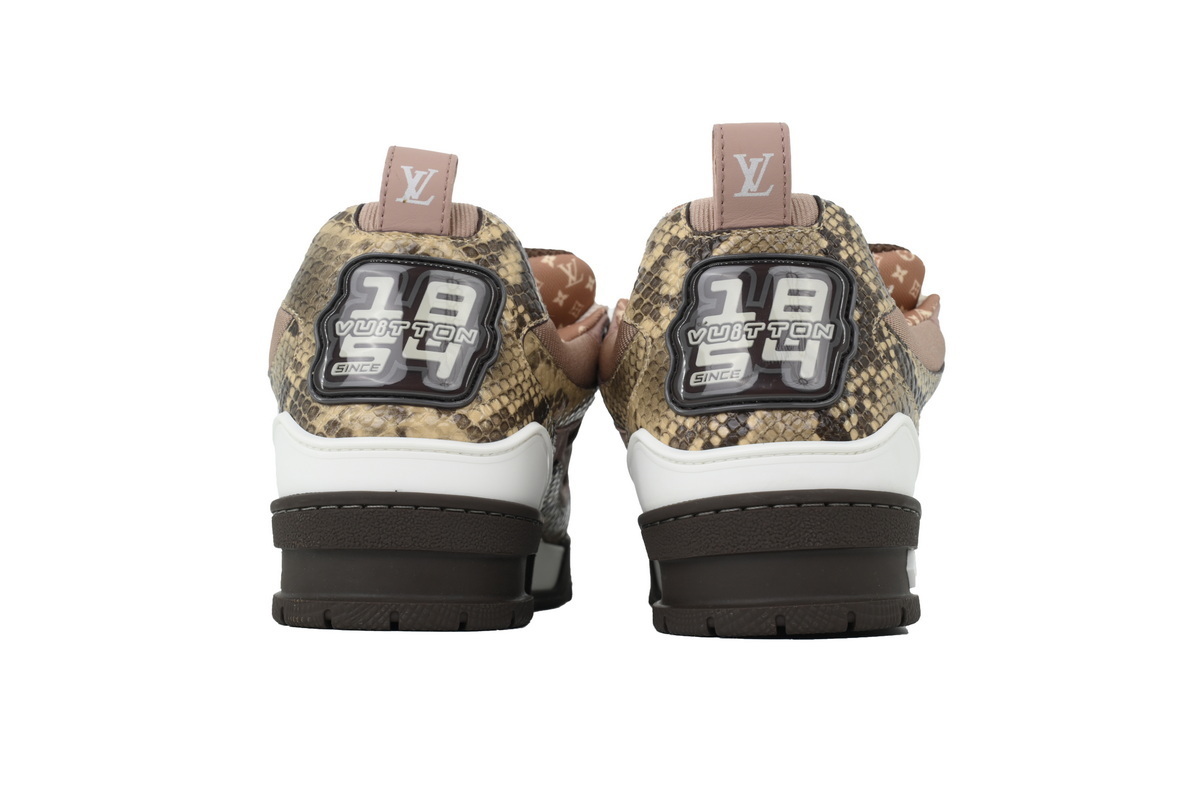 Louis Vuitton LV Skate Sneaker Khaki Colored Rhinestone