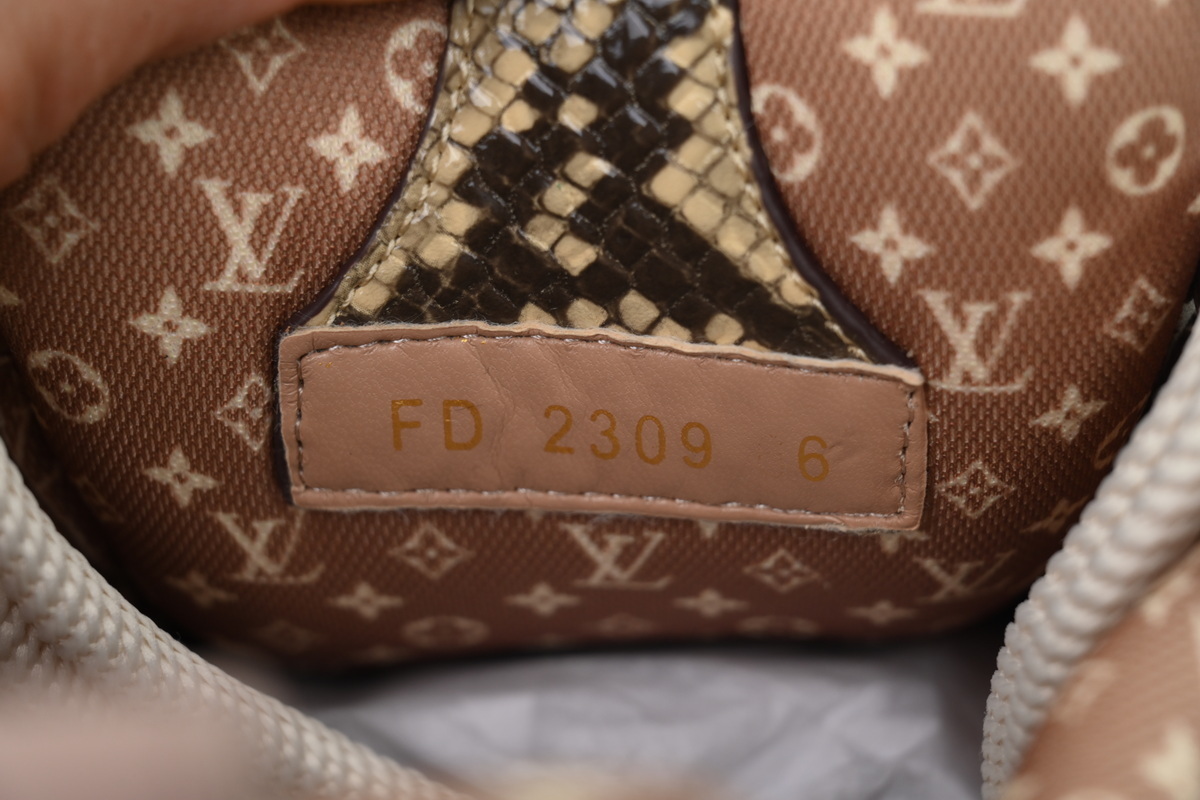 Louis Vuitton LV Skate Sneaker Khaki Colored Rhinestone