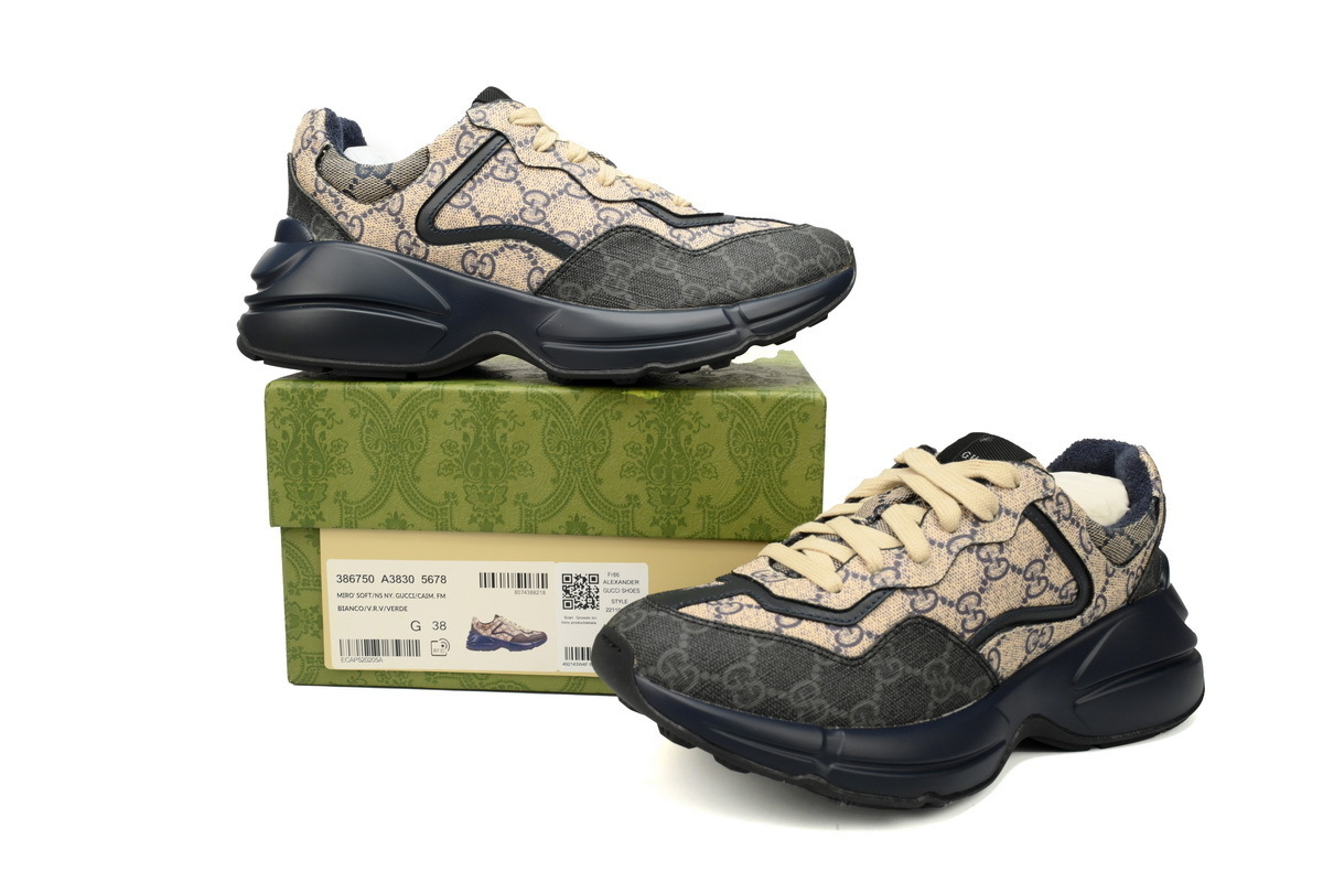 Gucci Rython GG Grey Navy 692909 UIQ20 1060