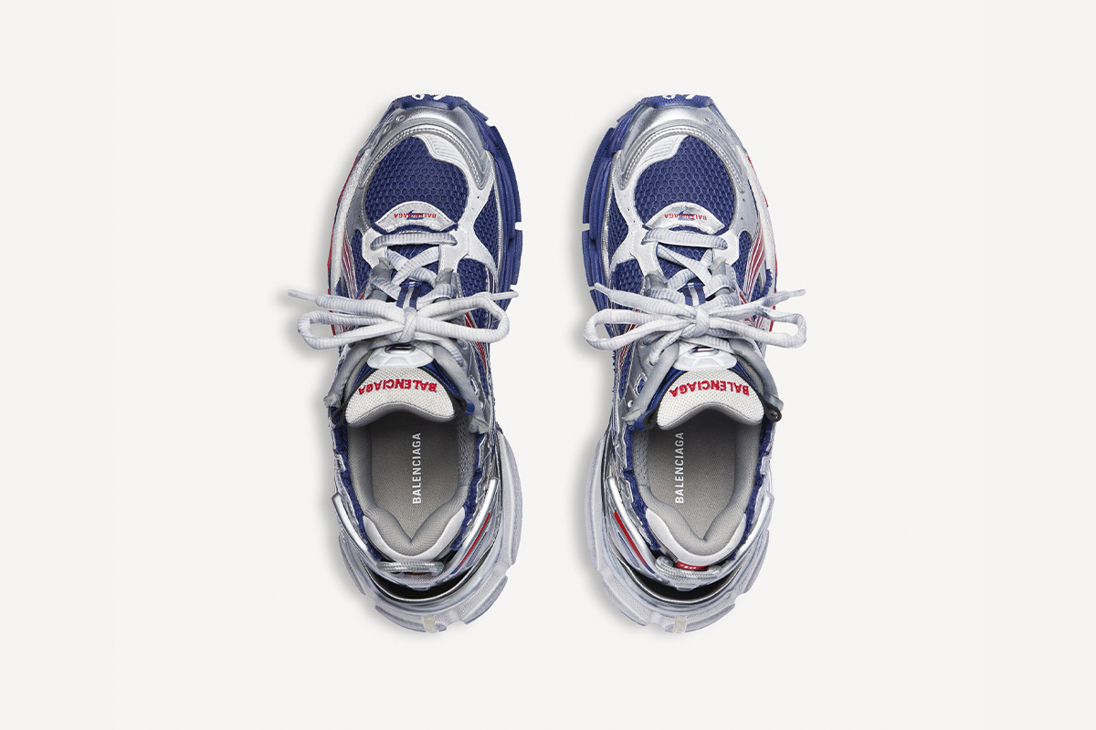 Balenciaga Runner Gradient Sneaker in Navy/Red/Grey 772774WRUNG4610