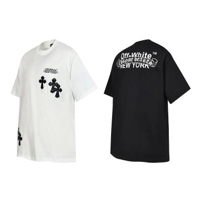 Chrome Hearts T-shirt #2011 Black/White 01