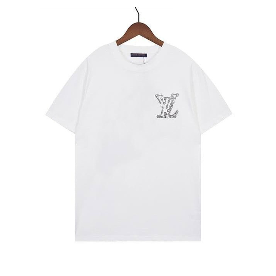 Louis Vuitton Long Chain Logo Letter T-Shirt White