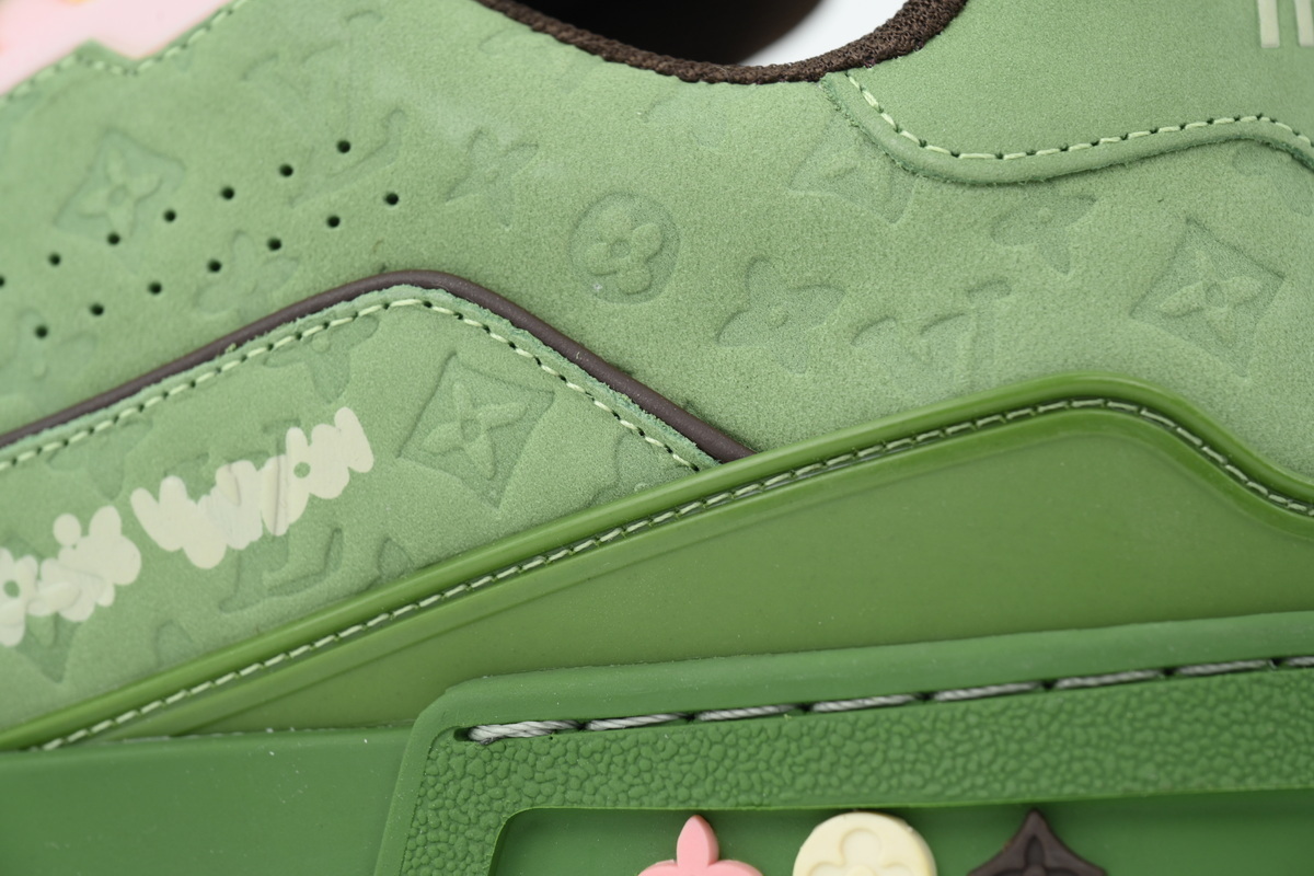 Louis Vuitton Trainer 54 Green Embossed