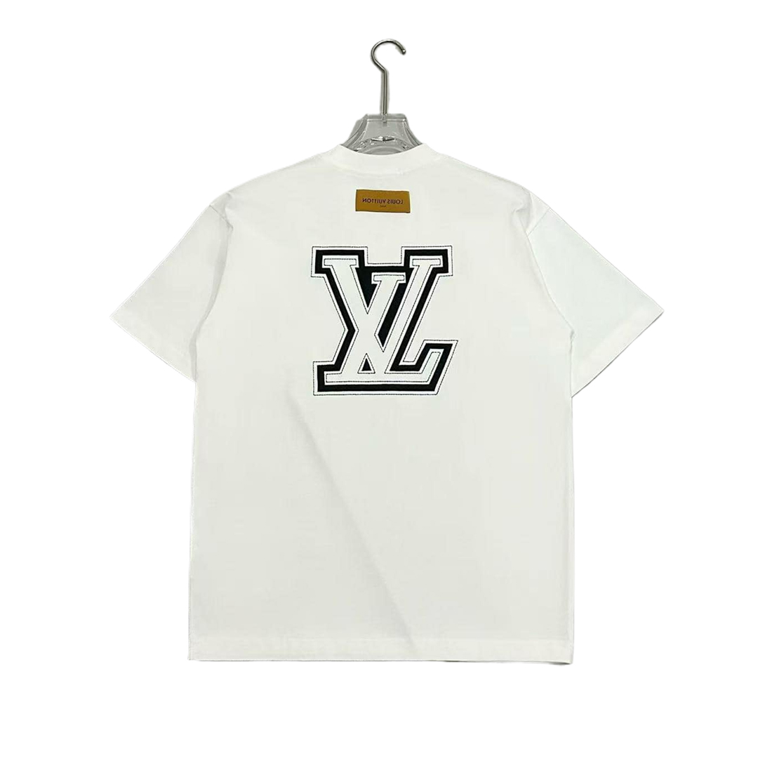 Louis Vuitton White T-shirt With Logo Lettering