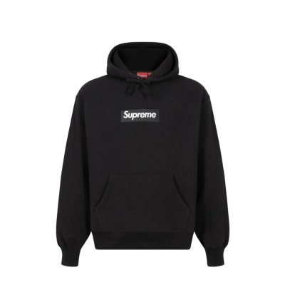 Supreme Box Logo Hooded Sweatshirt Black 01