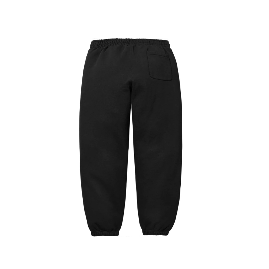 Supreme Satin Applique Hooded Sweatshirt & Sweatpant Set Black
