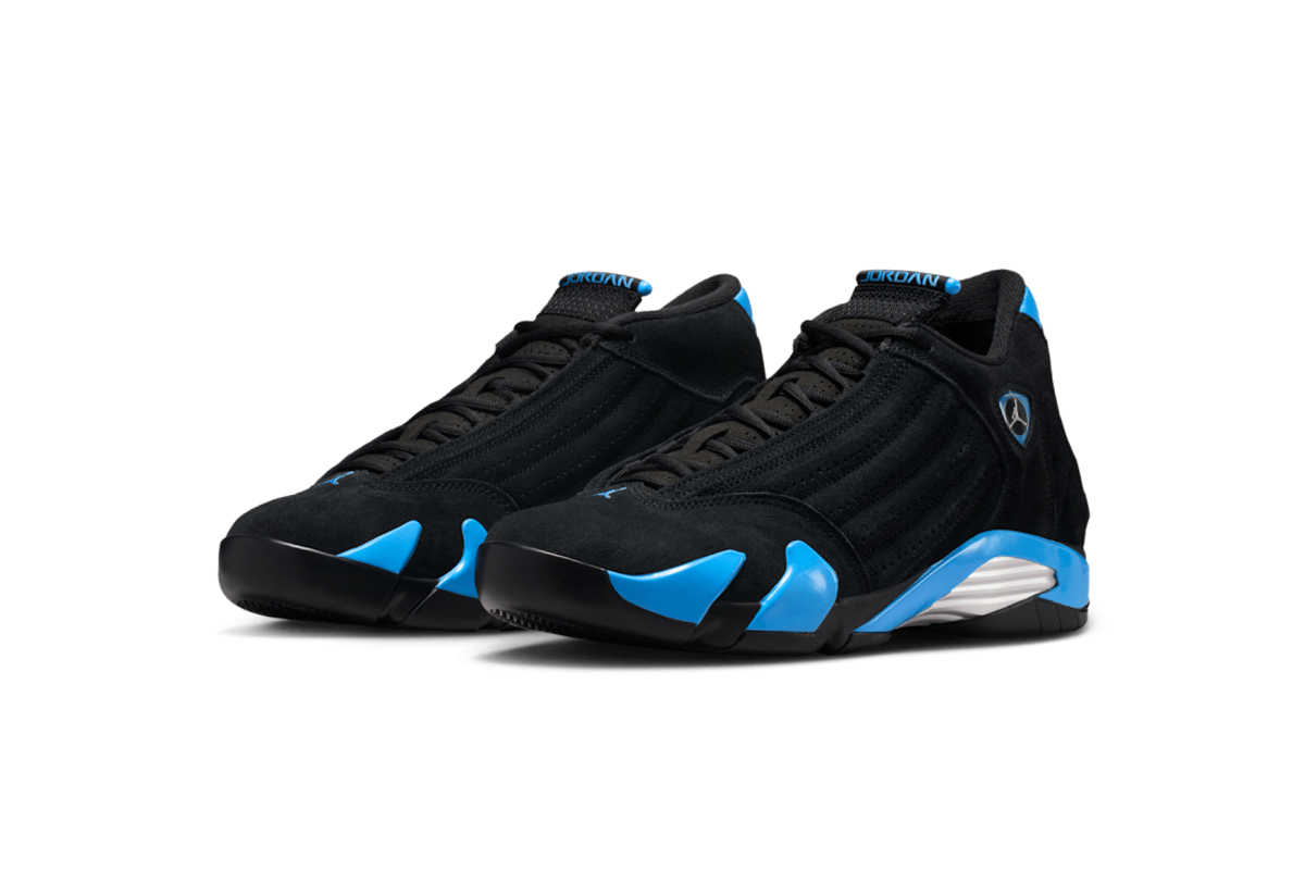 Air Jordan 14 Retro Black and University Blue 487471-007