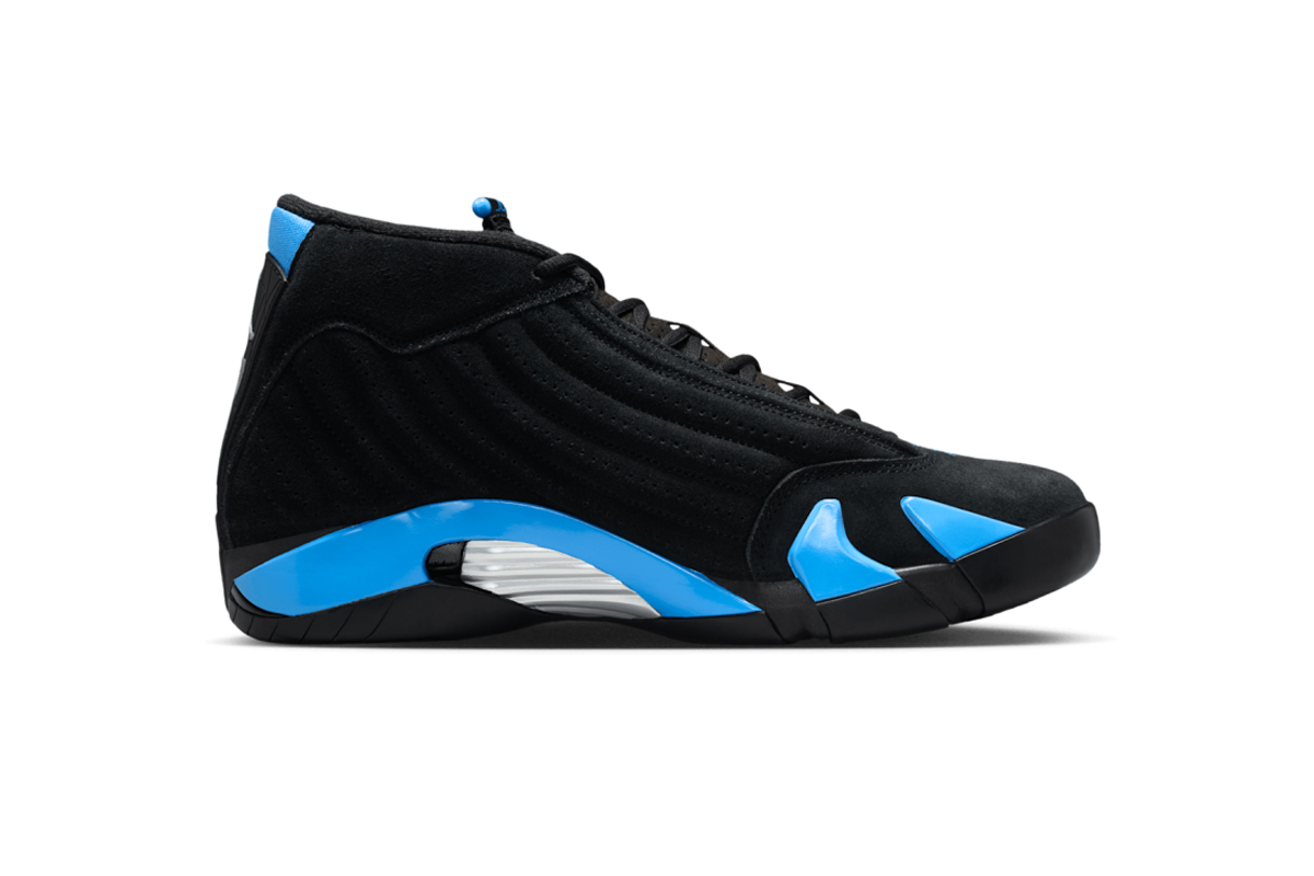 Air Jordan 14 Retro Black and University Blue 487471-007