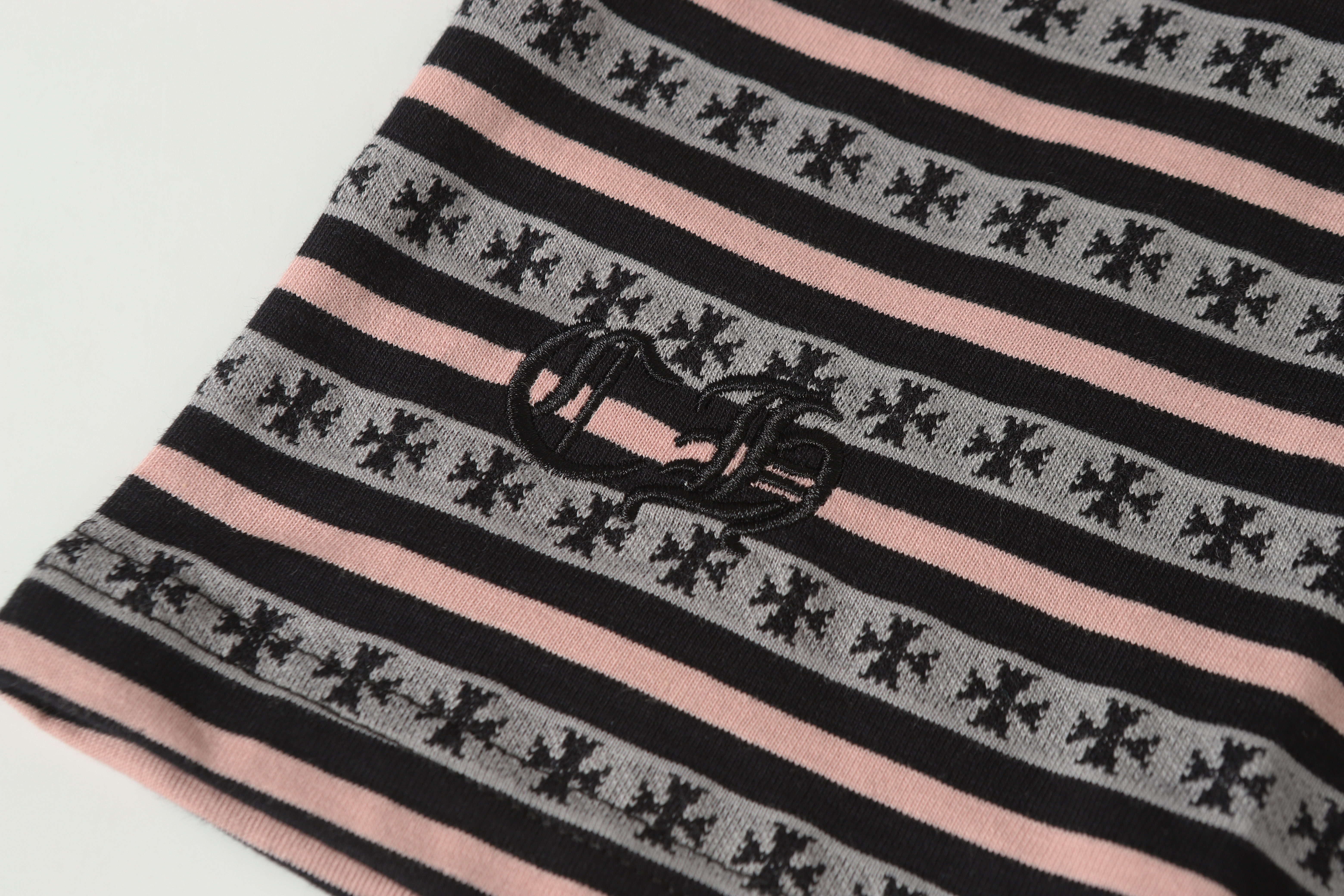 Chrome Hearts Mars Striped Cross T-Shirt #2110 Green/Blue/Black