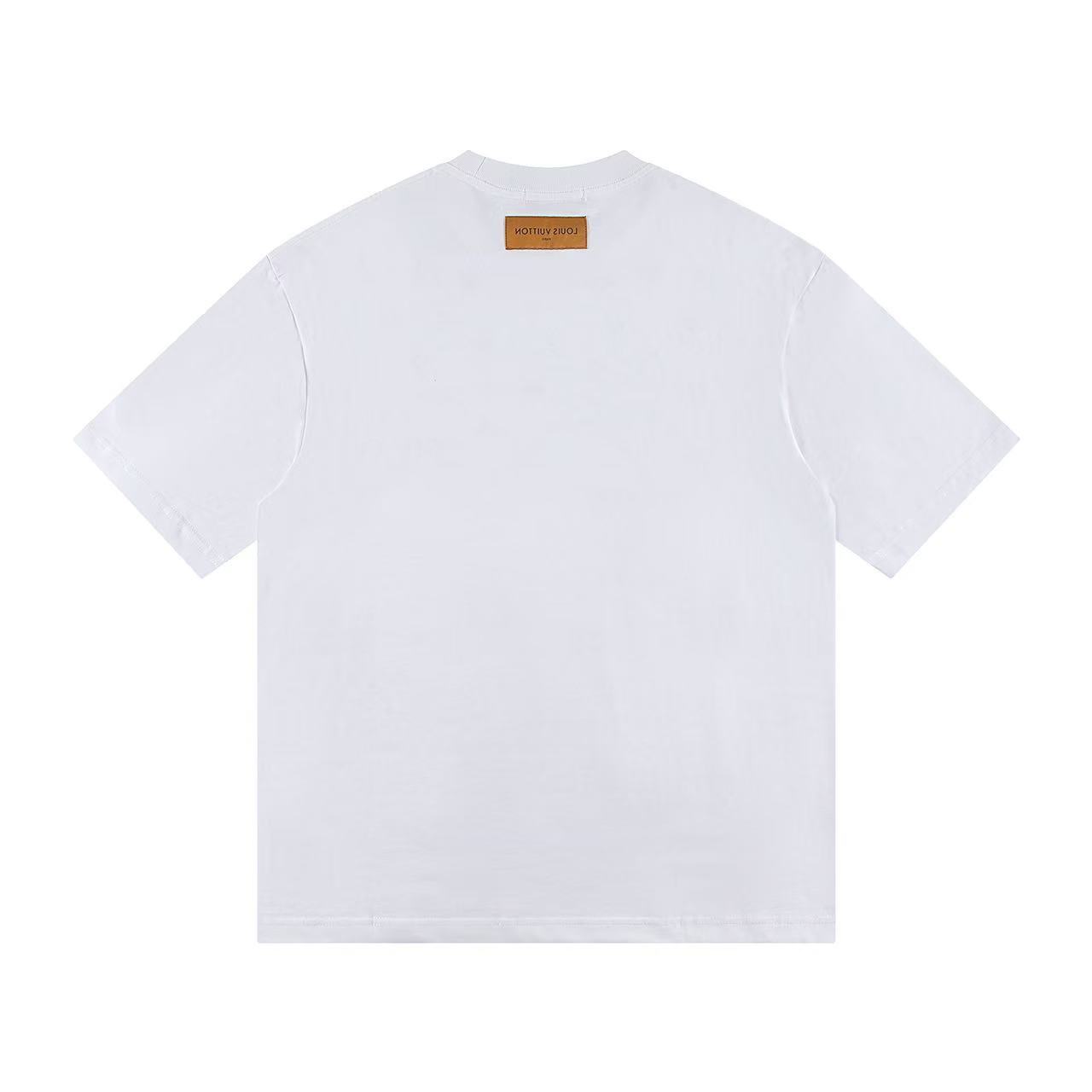Louis Vuitton T-shirt Z030 Black/White/Khaki