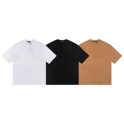 Louis Vuitton T-shirt Z030 Black/White/Khaki 01